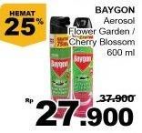 Promo Harga BAYGON Insektisida Spray Flower Garden, Cherry Blossom 600 ml - Giant