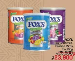 Promo Harga Foxs Crystal Candy Fruits, Berries, Passion Mints 180 gr - LotteMart