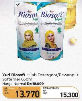 Promo Harga Yuri Biosoft Hijab Detergent Ocean Fresh, Soft Fresh 630 ml - Carrefour