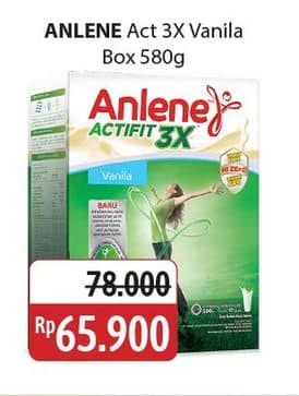 Promo Harga Anlene Actifit 3x High Calcium Vanilla 590 gr - Alfamidi