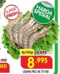 Promo Harga Udang Peci AK 75-100 per 100 gr - Superindo