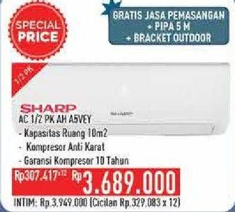 Promo Harga SHARP AH-A5VEY | AC 1/2PK  - Hypermart