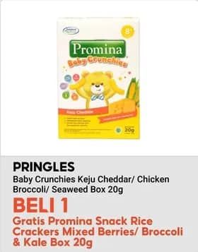 Promo Harga Promina 8+ Baby Crunchies Keju, Krim Ayam Brokoli, Seaweed 20 gr - Indomaret