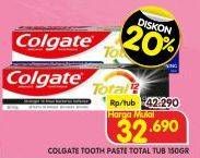 Promo Harga Colgate Toothpaste Total 150 gr - Superindo