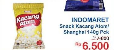 Promo Harga INDOMARET Snack Kacang Atom / Shanghai 140 gr - Indomaret