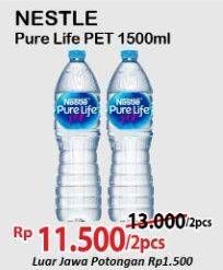 Promo Harga NESTLE Pure Life Air Mineral 1500 ml - Alfamart