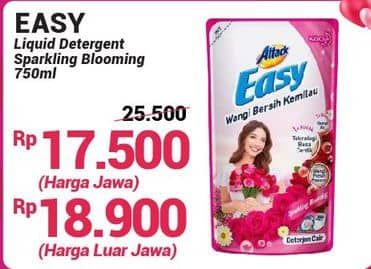 Promo Harga Attack Easy Detergent Liquid Sparkling Blooming 750 ml - Alfamidi