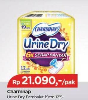 Promo Harga Charmnap Urine Dry Pembalut 19cm 12 pcs - TIP TOP