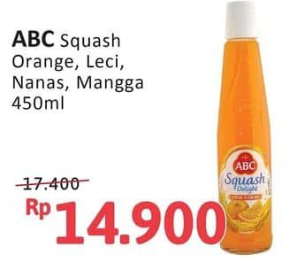 Promo Harga ABC Syrup Squash Delight Jeruk Florida, Leci, Nanas, Mangga 460 ml - Alfamidi