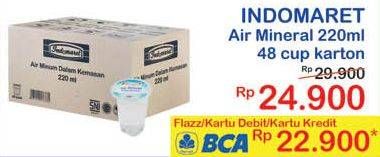 Promo Harga INDOMARET Air Mineral per 48 pcs 220 ml - Indomaret