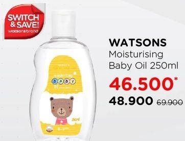 Promo Harga WATSONS Moisturising Baby Oil 250 ml - Watsons