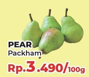 Promo Harga Pear Packham per 100 gr - Yogya