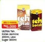 Promo Harga ULTRA Teh Kotak Jasmine + Less Sugar  - Alfamart