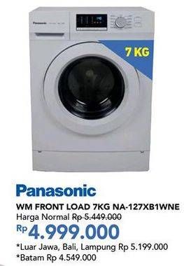 Promo Harga PANASONIC NA-127XB1WNE | Washing Machine Front Load 7kg 7 kg - Carrefour