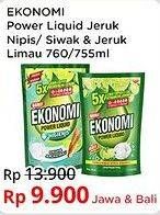 Promo Harga Ekonomi Pencuci Piring Power Liquid Siwak Jeruk Limau, Jeruk Nipis 760 ml - Indomaret