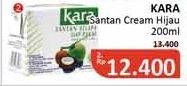 Promo Harga KARA Coconut Cream (Santan Kelapa) Hijau 200 ml - Alfamidi