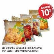 Promo Harga 365 Chicken Nugget / Stick / Spicy Wing / Karage 500gr  - Superindo
