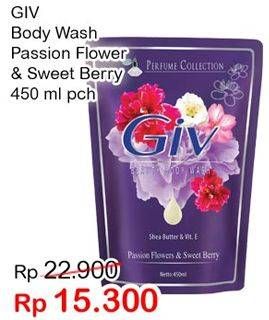 Promo Harga GIV Body Wash Passion Flowers Sweet Berry 450 ml - Indomaret