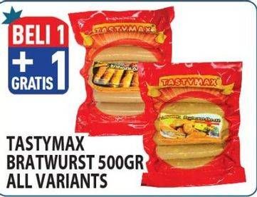 Promo Harga TASTYMAX Bratwurst All Variants per 6 pcs 500 gr - Hypermart