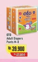 Promo Harga OTO Adult Diapers Pants M8 8 pcs - Alfamart