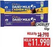 Promo Harga Cadbury Dairy Milk 62 gr - Hypermart
