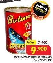 Promo Harga BOTAN Sardines Premium In Tomato Sauce 155 gr - Superindo