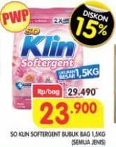 Promo Harga So Klin Softergent All Variants 1500 gr - Superindo