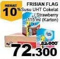 Promo Harga FRISIAN FLAG Susu UHT Kid Chocolate, Strawberry per 36 pcs 115 ml - Giant