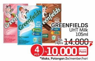 Promo Harga Greenfields UHT 105 ml - LotteMart