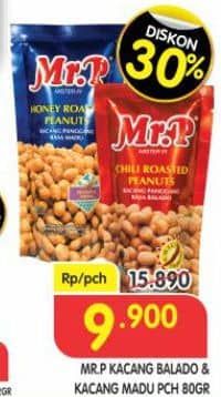 Promo Harga Mr.p Peanuts Balado, Madu 80 gr - Superindo