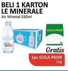 Promo Harga LE MINERALE Air Mineral Kecuali per 24 botol 330 ml - Alfamidi