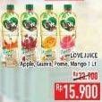 Promo Harga LOVE Juice Apple, Guava, Pomegranate, Mango 1 ltr - Hypermart