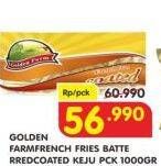 Promo Harga GOLDEN FARM French Fries Coated 1 kg - Superindo