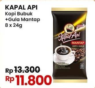 Promo Harga Kapal Api Kopi Mantap + Gula per 8 sachet 25 gr - Indomaret