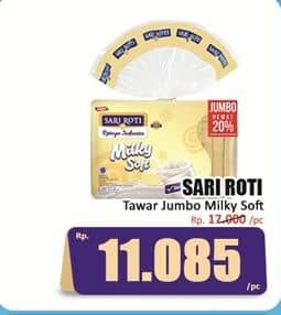 Promo Harga Sari Roti Roti Tawar Milky Soft 360 gr - Hari Hari