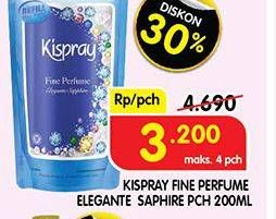 Promo Harga Kispray Pelicin Pakaian Elegante Sapphire 200 ml - Superindo