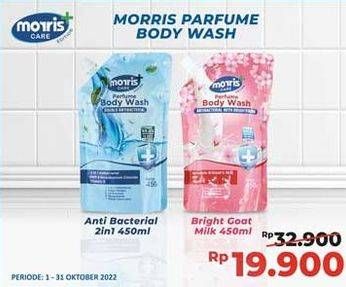 Promo Harga Morris Body Wash 2 In 1 Antibacterial, Bright Niacina Milk 450 ml - Alfamidi