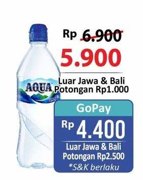 Promo Harga Aqua Air Mineral 750 ml - Alfamart