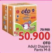 Promo Harga OTO Adult Diapers Pants M8 8 pcs - Alfamidi