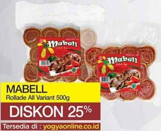 Promo Harga MABELL Rolade All Variants 500 gr - Yogya