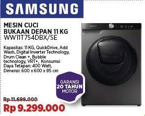 Promo Harga Samsung WW11T754DBX/SE Mesin Cuci  - COURTS