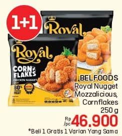 Promo Harga Belfoods Royal Nugget Mozzalicious, Cornflakes 250 gr - LotteMart