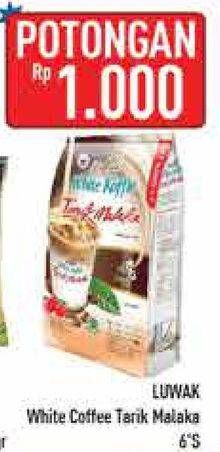 Promo Harga Luwak White Koffie per 6 sachet - Hypermart