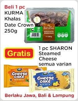 Promo Harga Date Crown Kurma Premium Khalas 250 gr - Indomaret