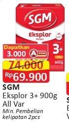 Promo Harga SGM Eksplor 3+ Susu Pertumbuhan All Variants 900 gr - Alfamart