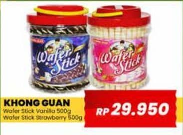 Promo Harga Khong Guan Wafer Stick Chocolate, Vanila 500 gr - Yogya