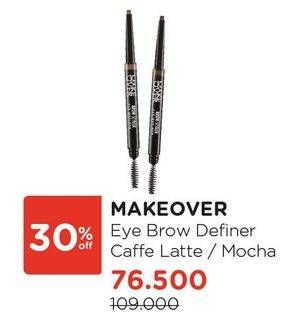 Promo Harga MAKE OVER Brow Styler Eye Definer Coffee Latte, Mocca  - Watsons