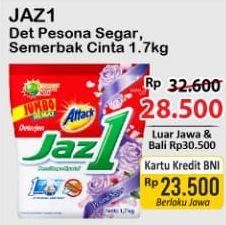 Promo Harga ATTACK Jaz1 Detergent Powder Pesona Segar, Semerbak Cinta 1700 gr - Alfamart