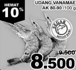 Promo Harga Udang Vanamae AK 80-90 per 100 gr - Giant