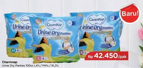 Promo Harga Charmnap Urine Dry Panties 100cc L4, M4, XL3 3 pcs - TIP TOP